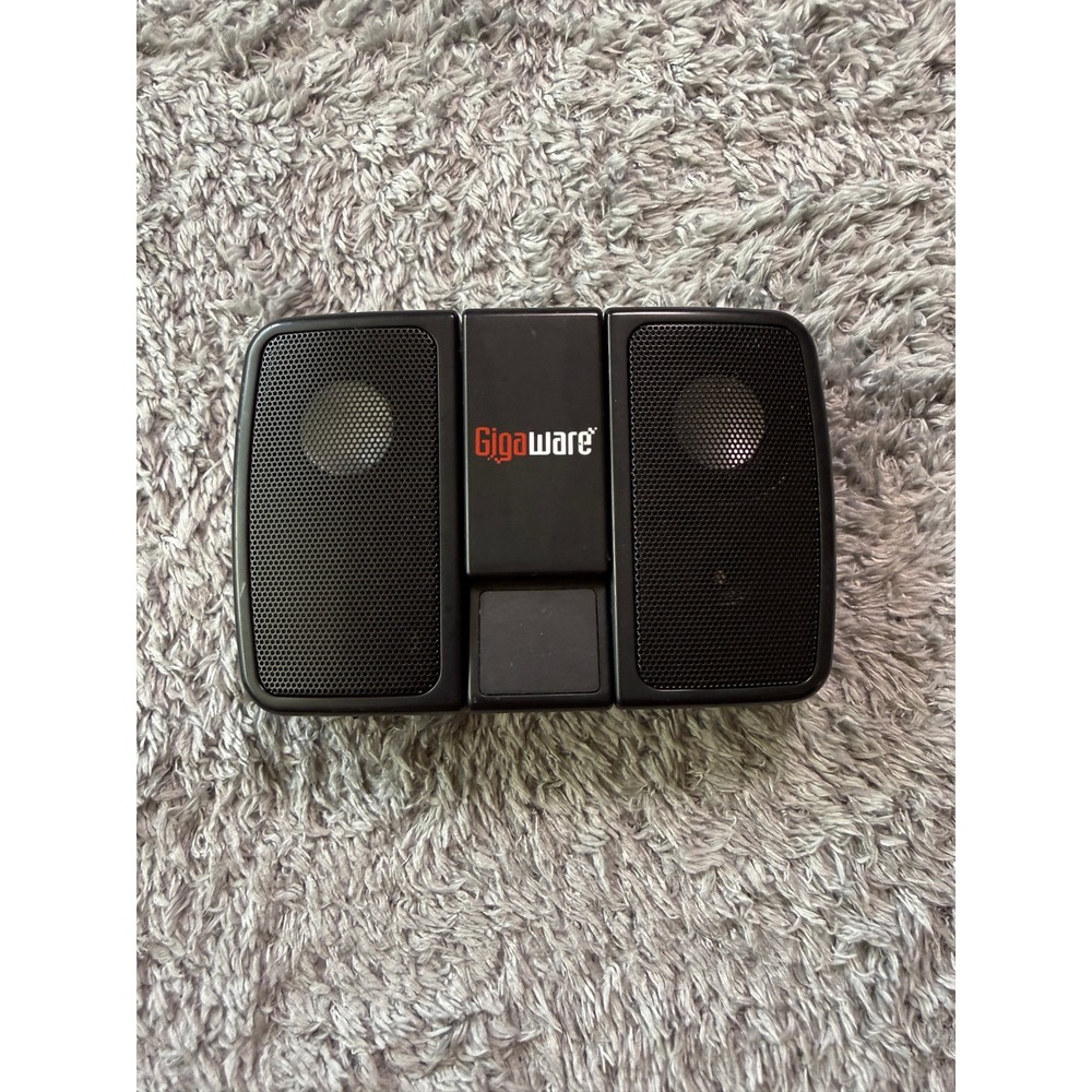 Gigaware  40-162 Universal Portable Speaker  OS Black Folding Design, Untested